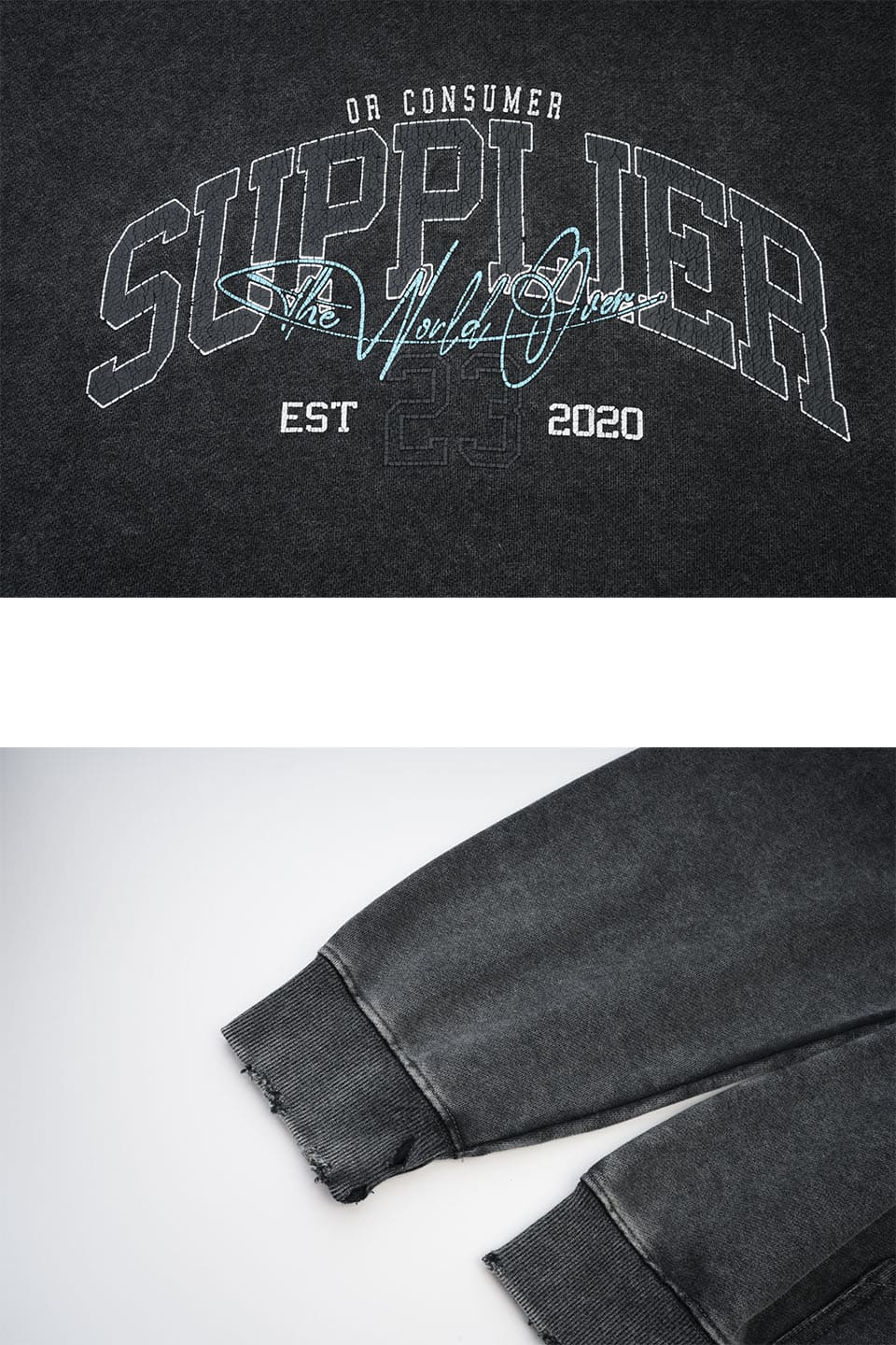 Vintage Wash College Logo Hoodie