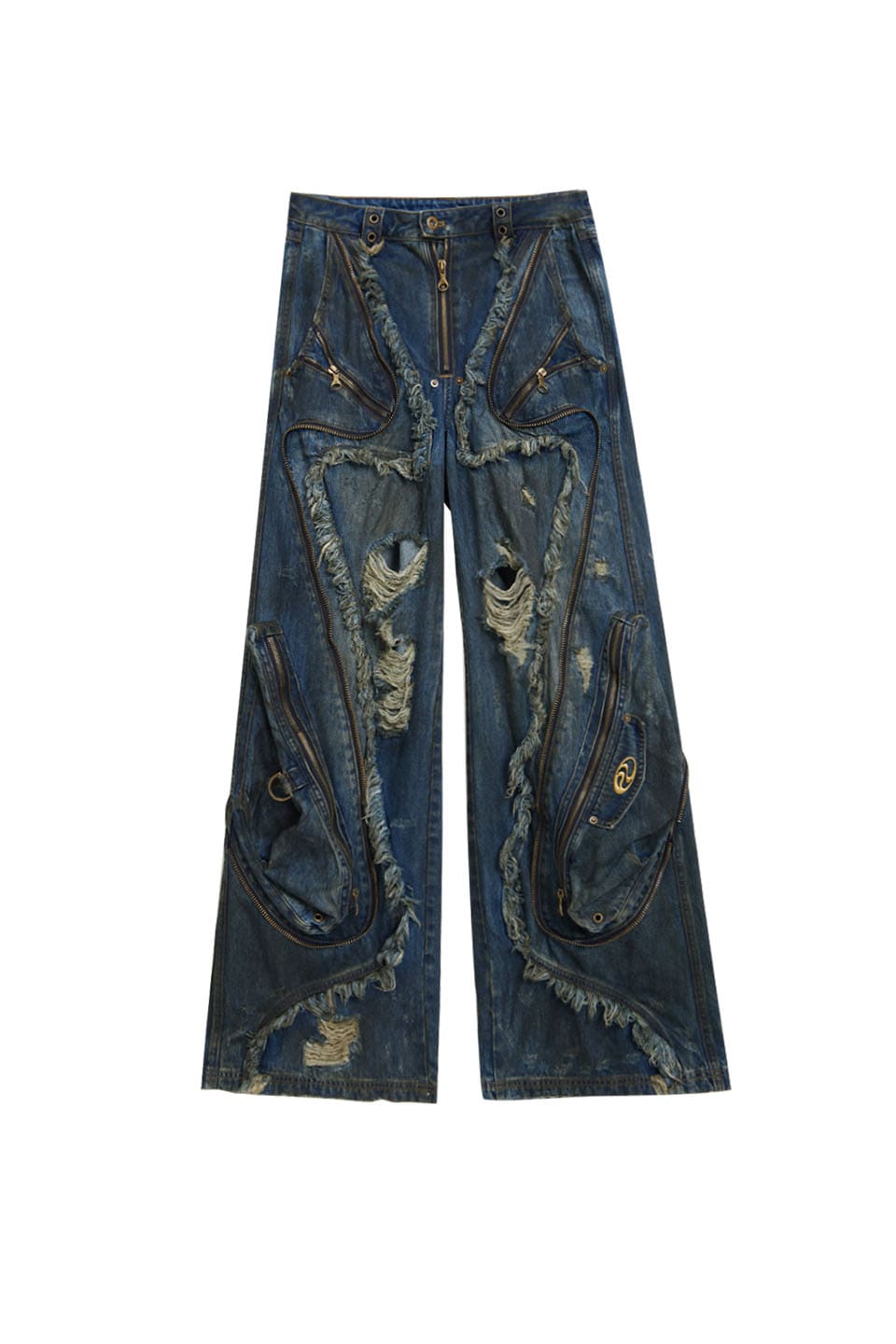 Aliens Dirty Ripped Denim Jeans