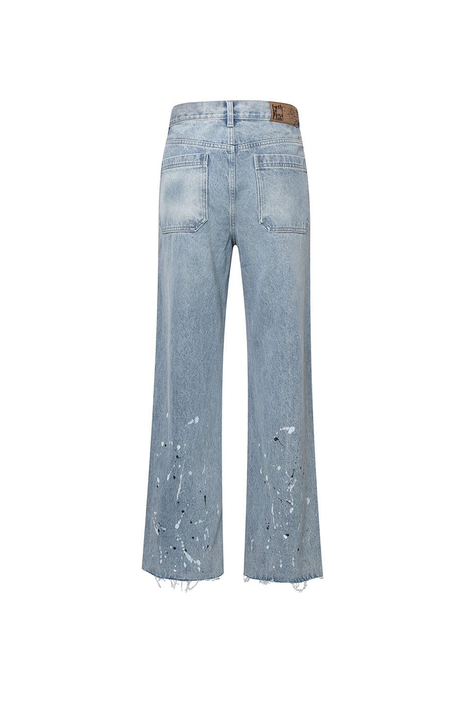 Printed Cross Chains Washed Denim