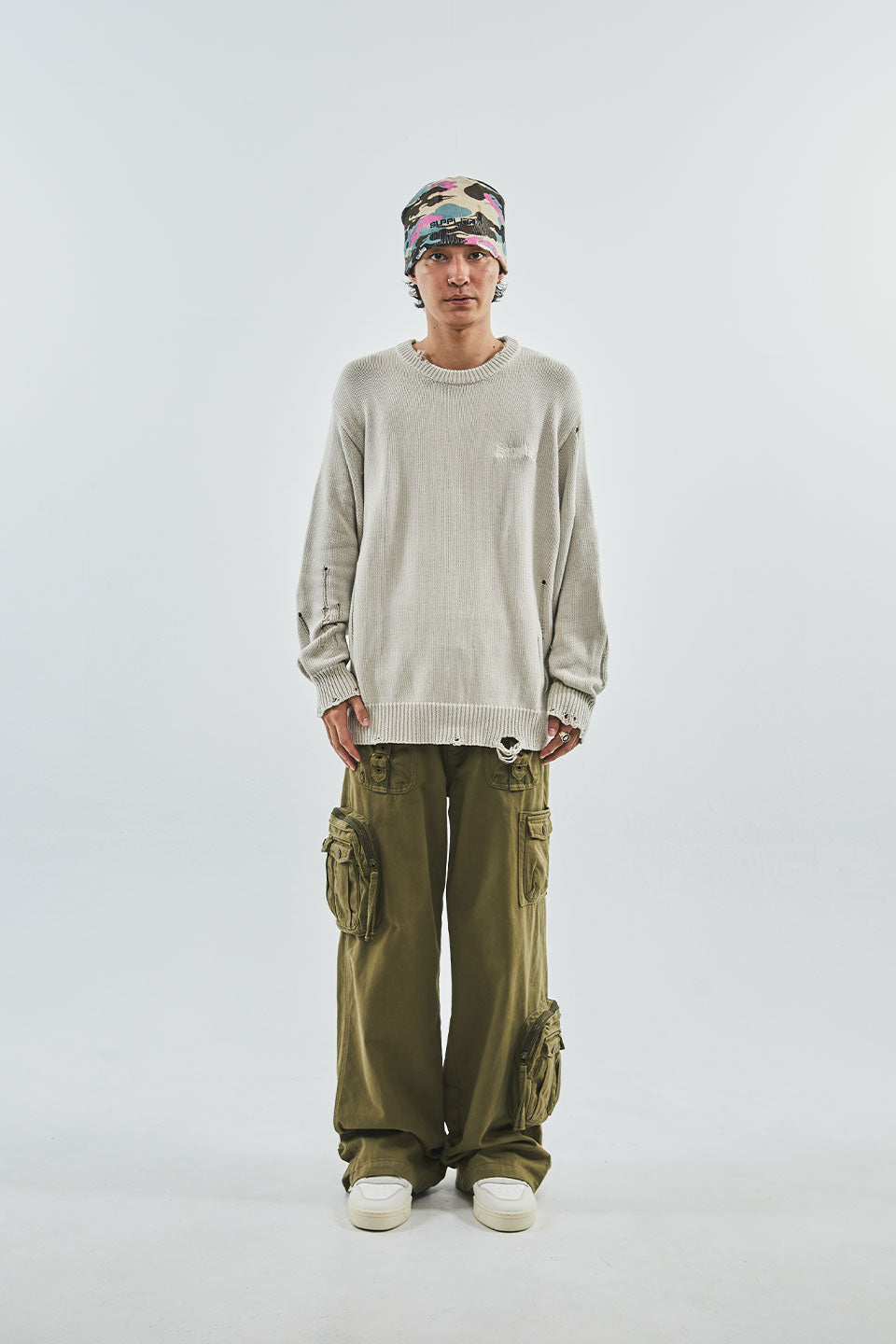 Distressed Crew Knit