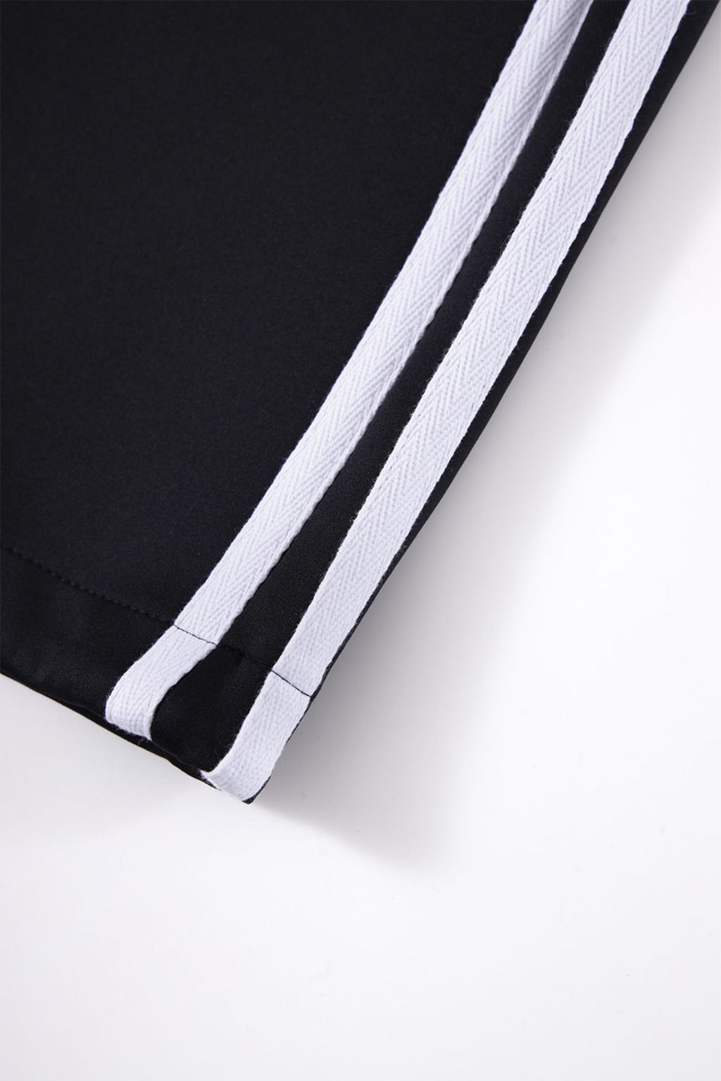 Black / White Stripe Track Pants