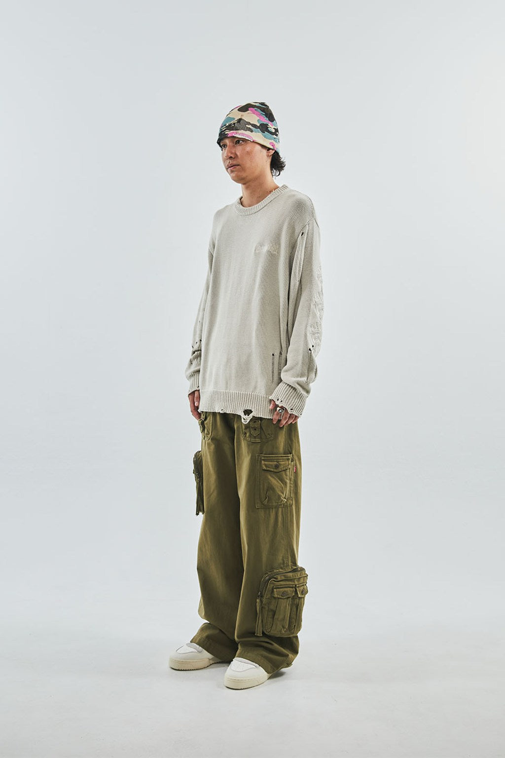Distressed Crew Knit