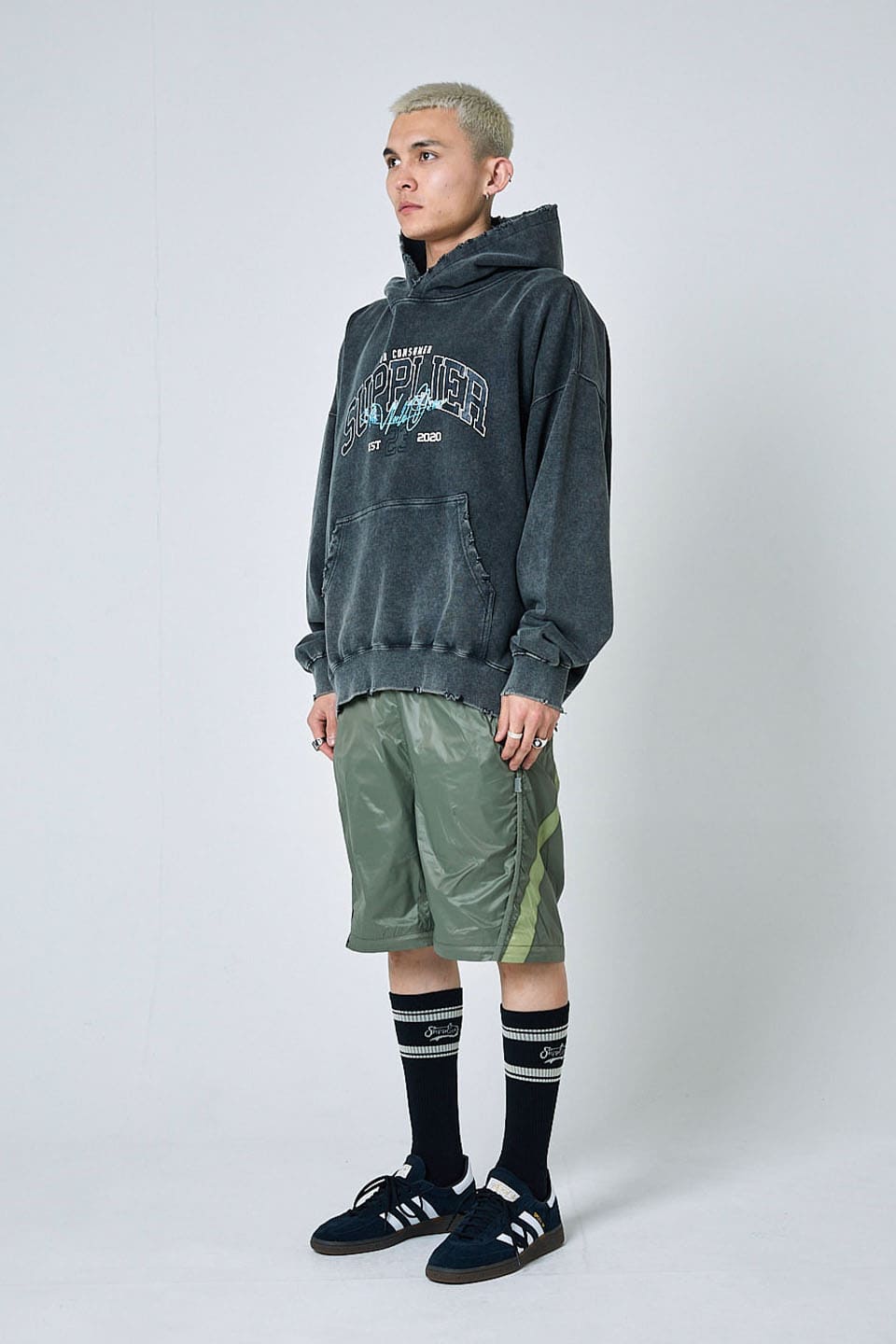 Vintage Wash College Logo Hoodie