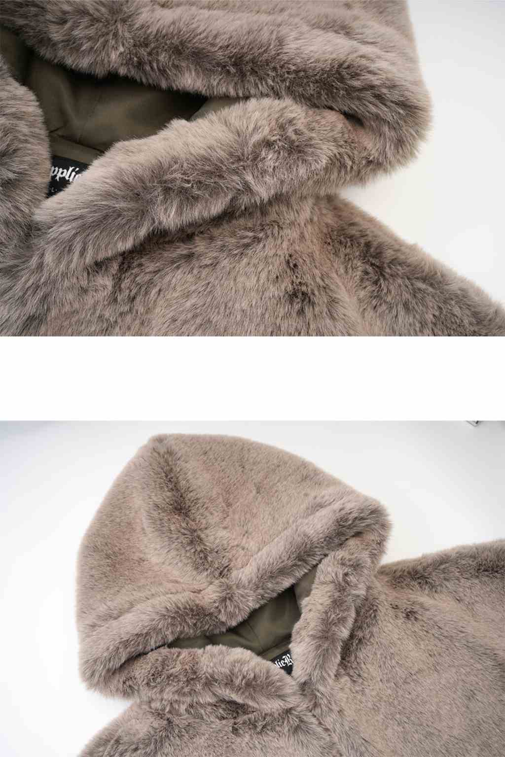 Faux Fur Hood Jacket