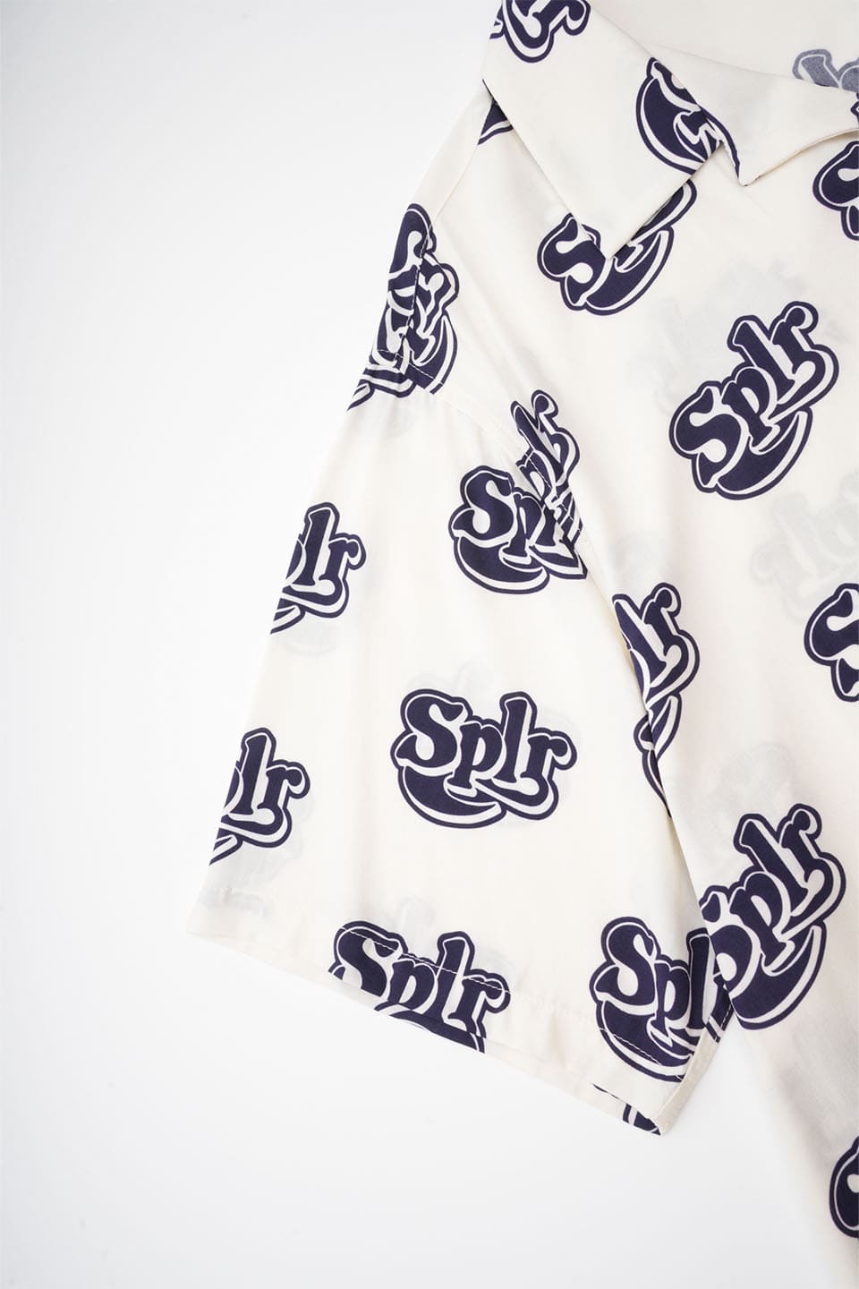 Allover Logo Open Collar Shirt
