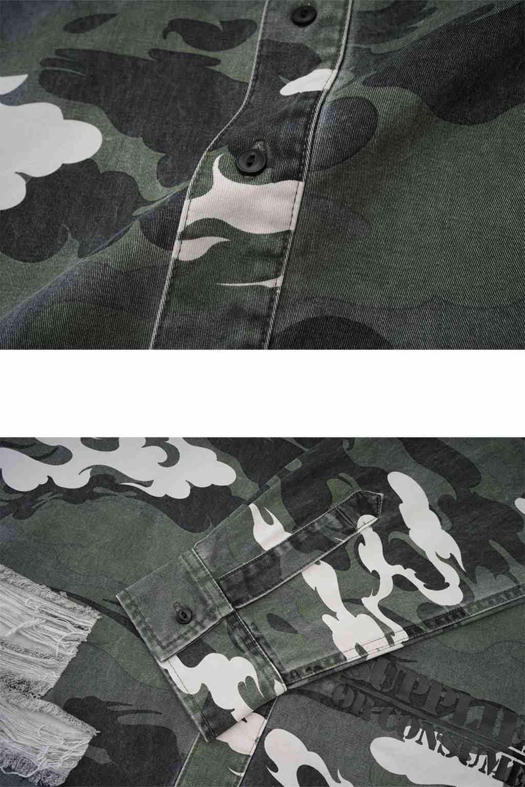 Distressed Kemuri Camo Shirt