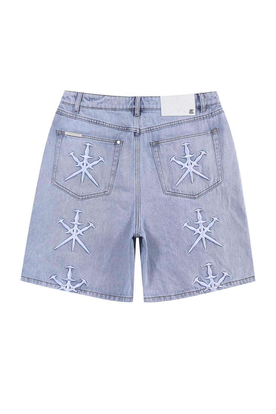 Dagger Emb Denim Shorts