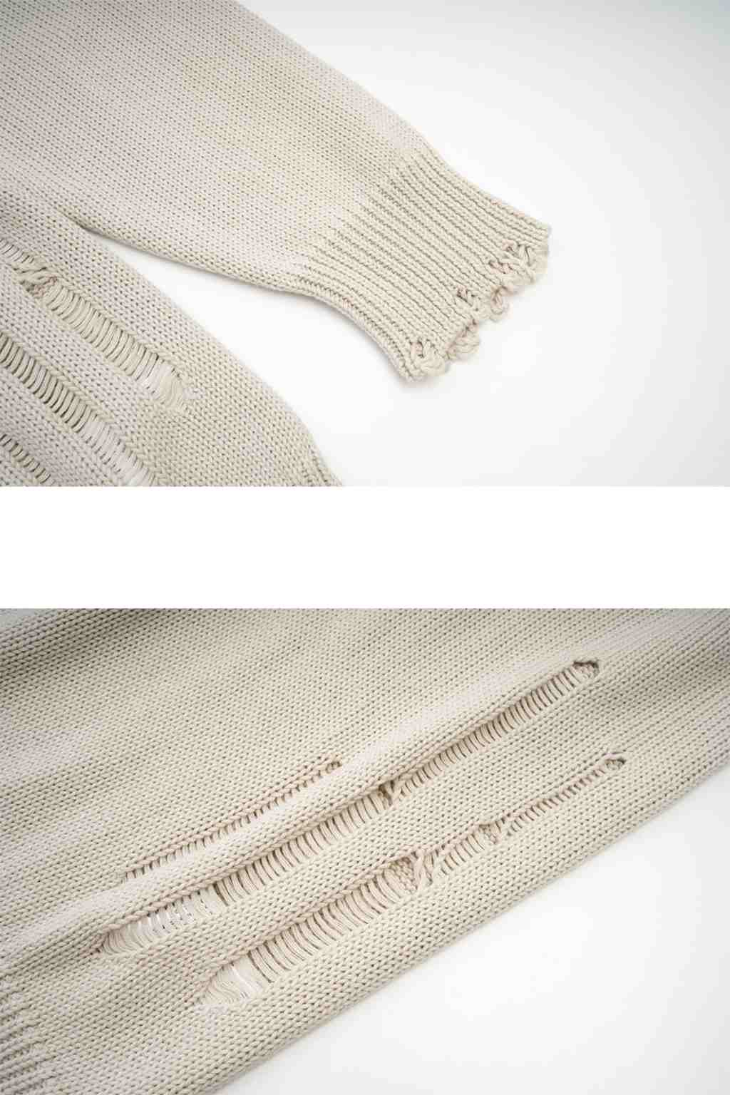 Distressed Crew Knit