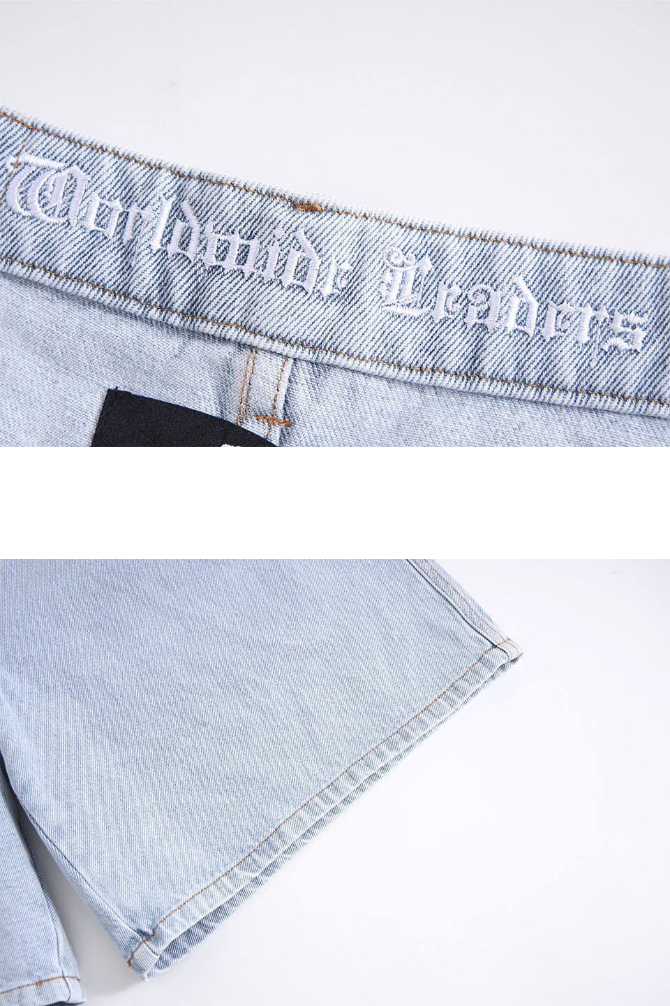 Indigo Distressed U&N Denim Shorts