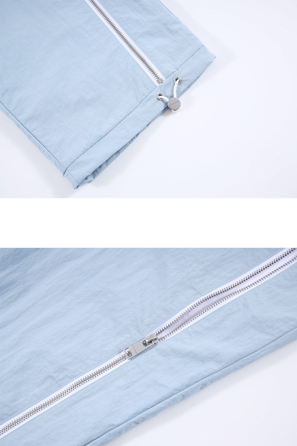 Baby Blue / White Zipped Track Pants