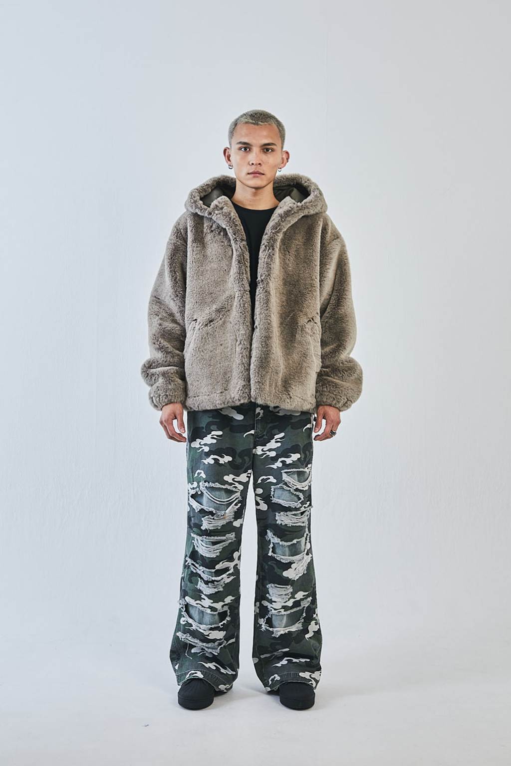Faux Fur Hood Jacket