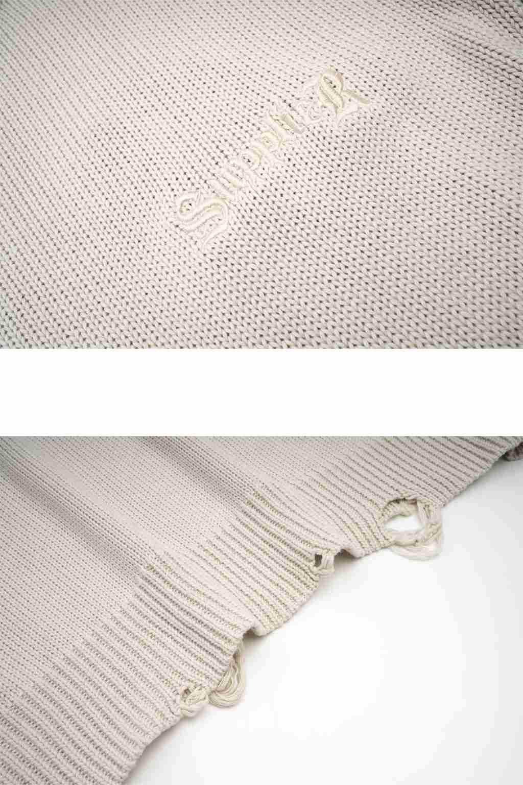 Distressed Crew Knit