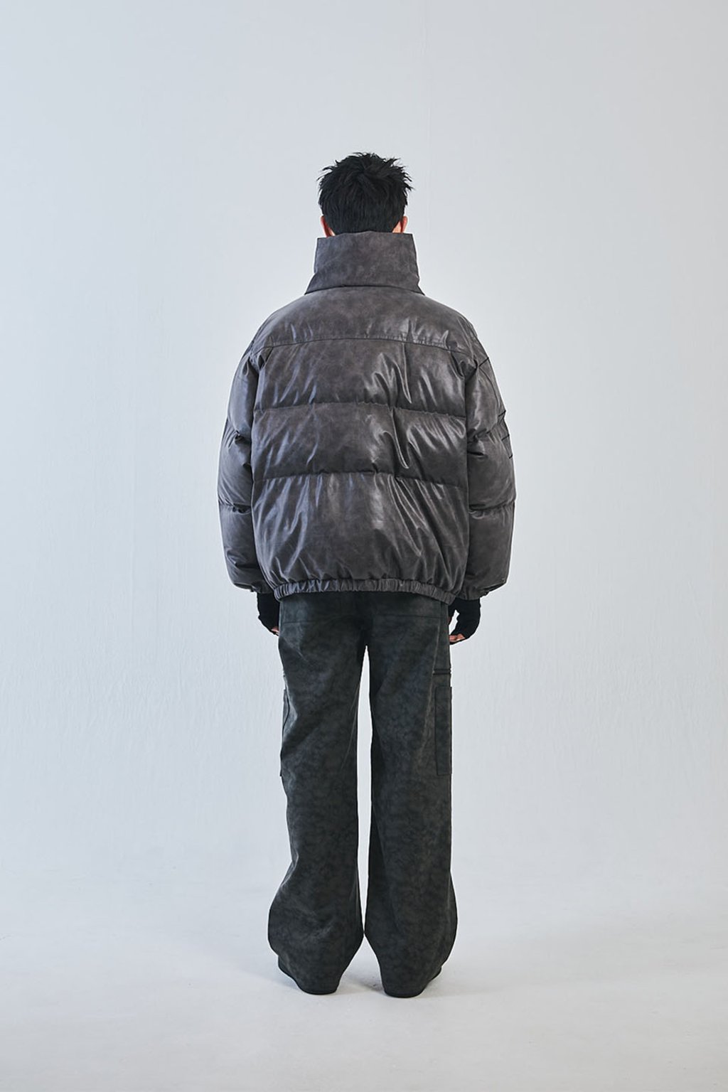 Vintage Faux Leather Puffer