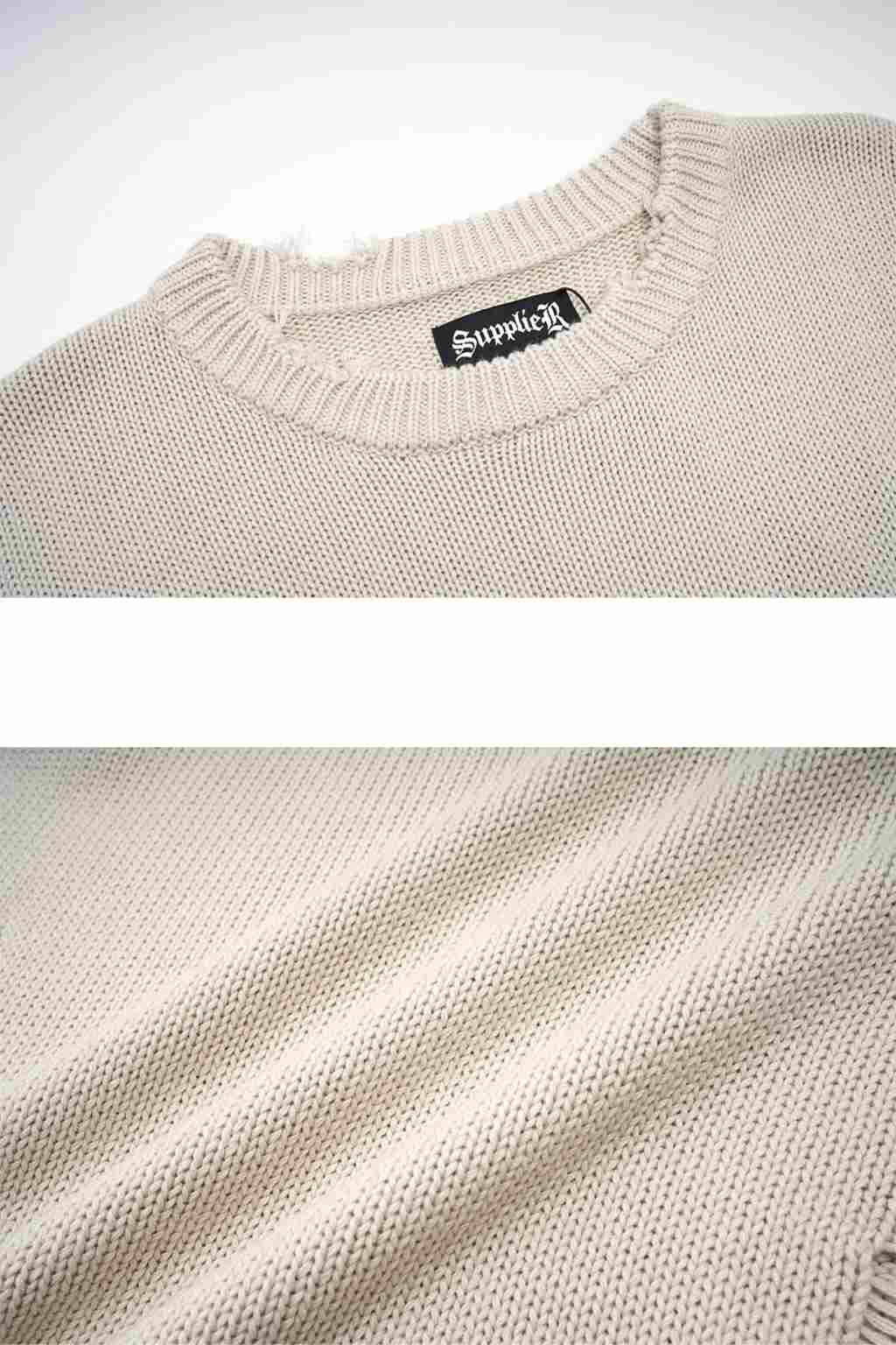 Distressed Crew Knit