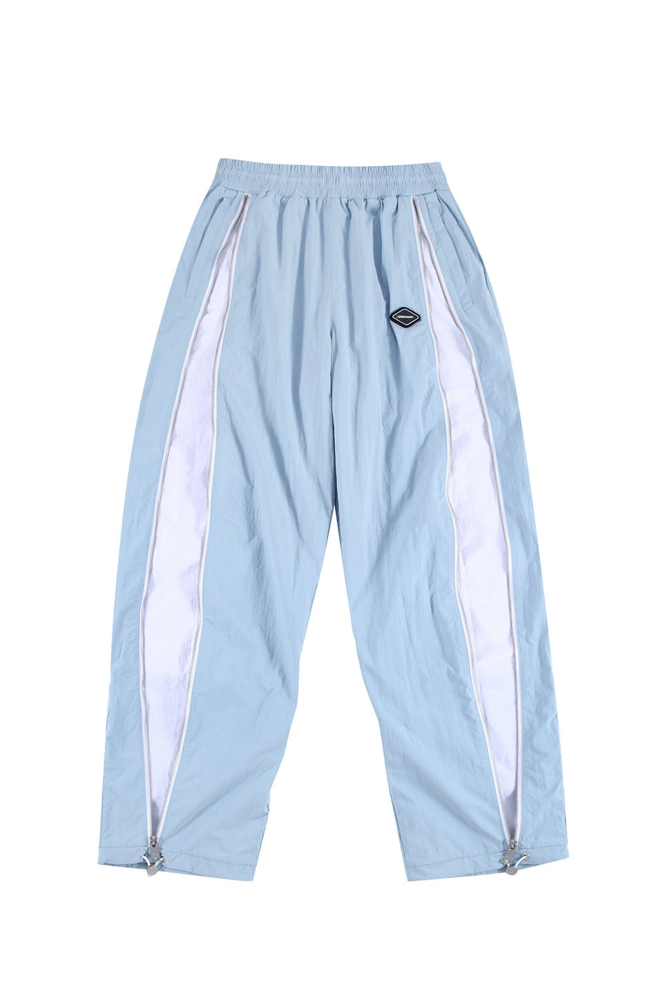 Baby Blue / White Zipped Track Pants