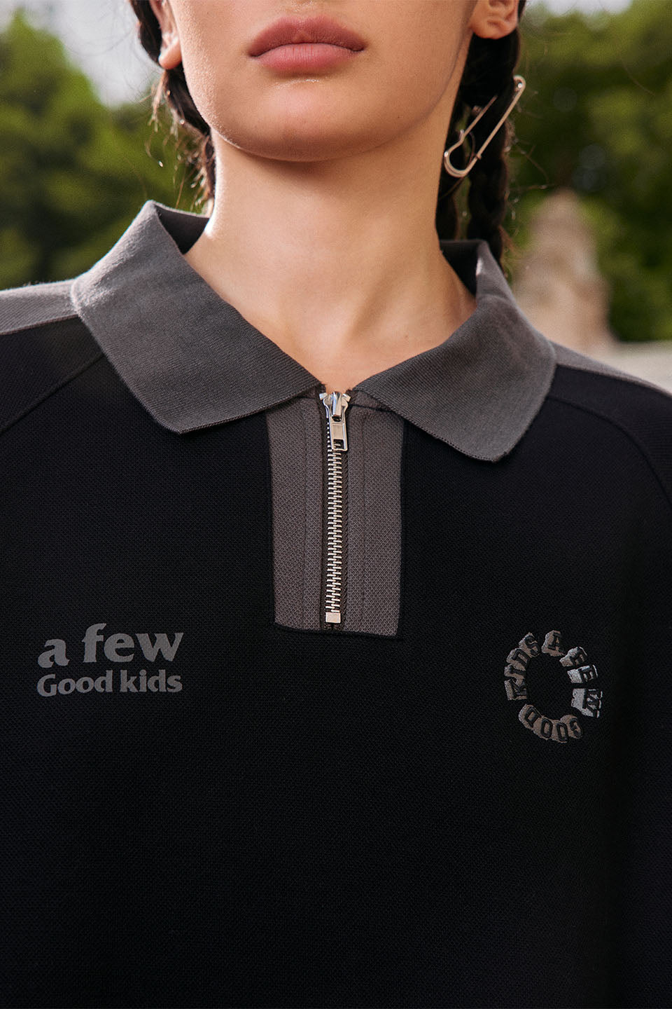 Zip Up Polo Shirt