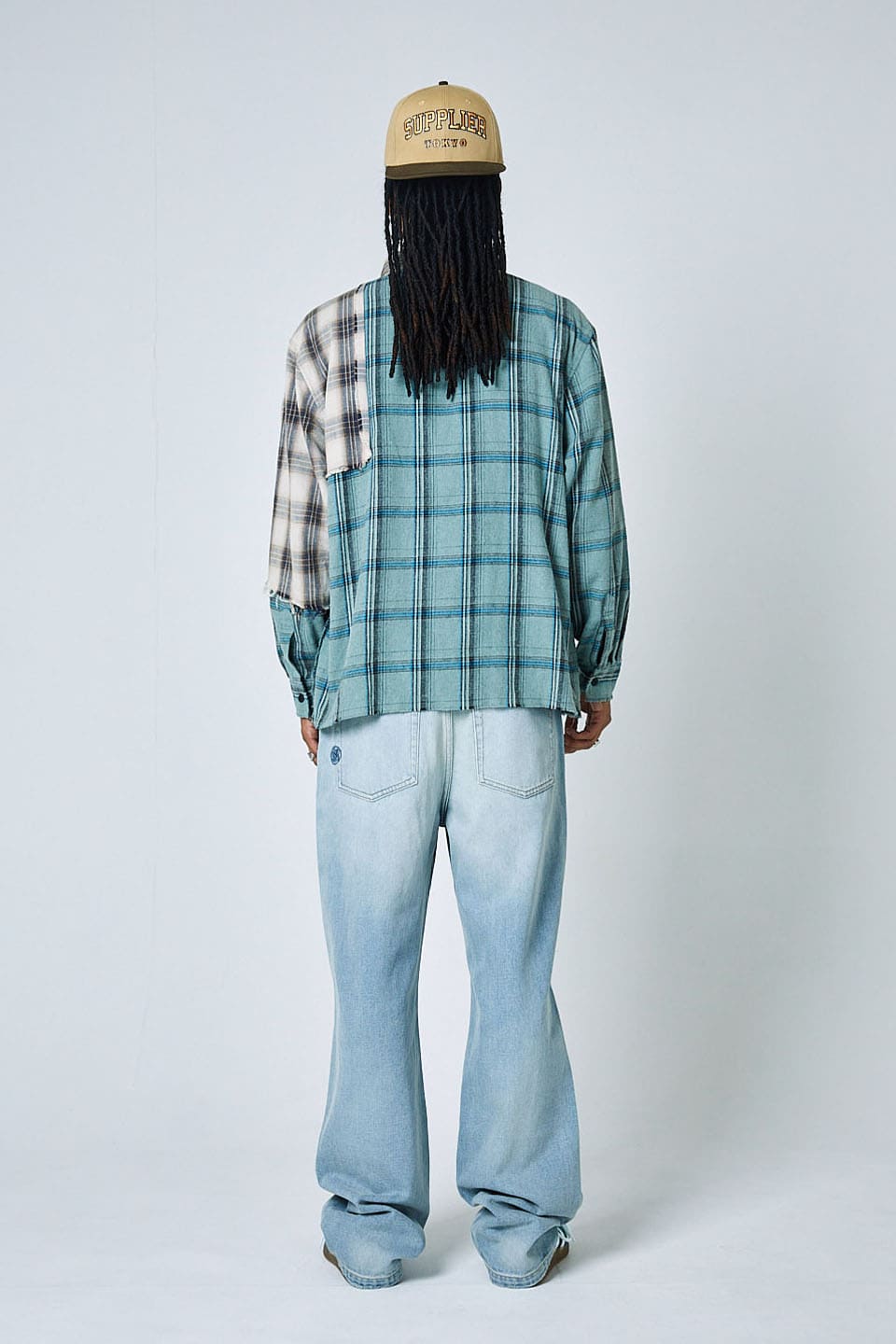 Switching Vintage Check Shirt