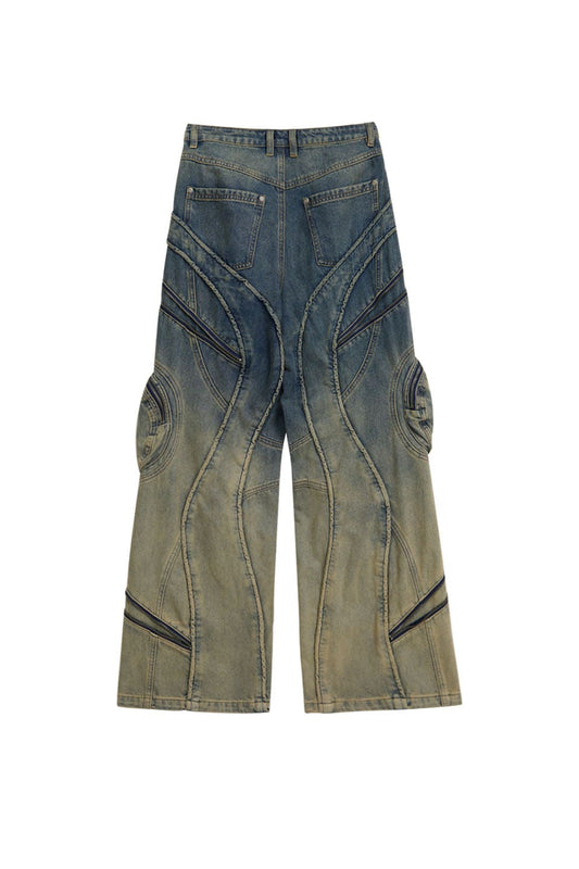 Washing Gradient Denim Jeans