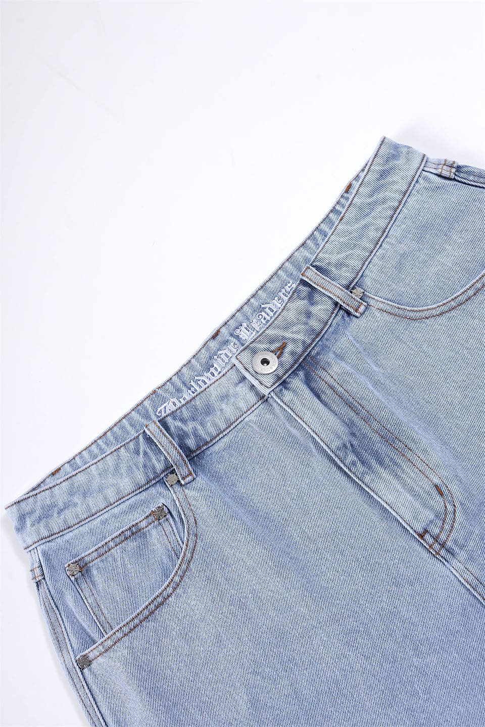 Dagger Emb Denim Shorts