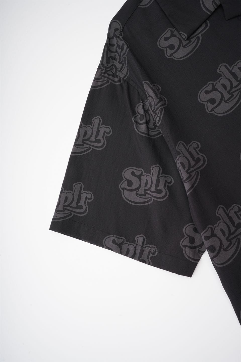 Allover Logo Open Collar Shirt