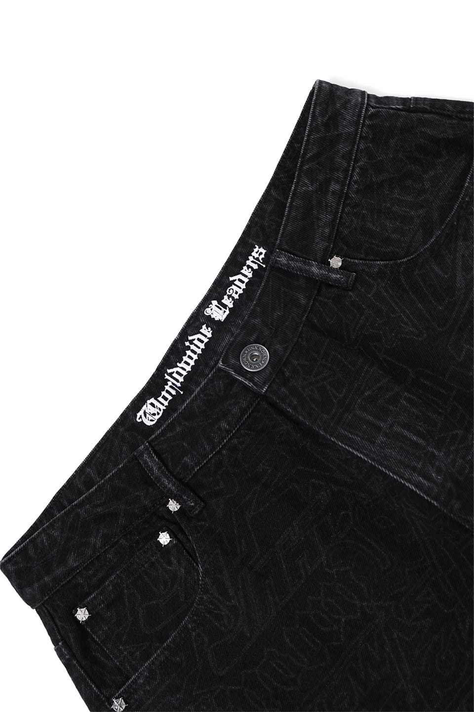 Multi Logo Laser Printed Denim