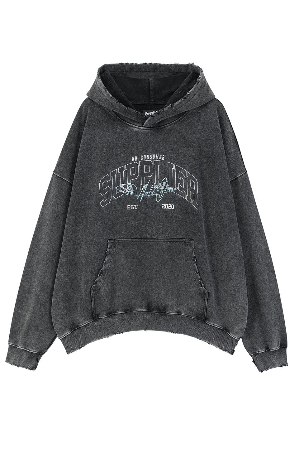 Vintage Wash College Logo Hoodie