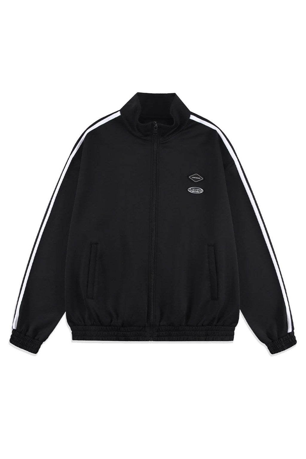 Black / White Stripe Track Top