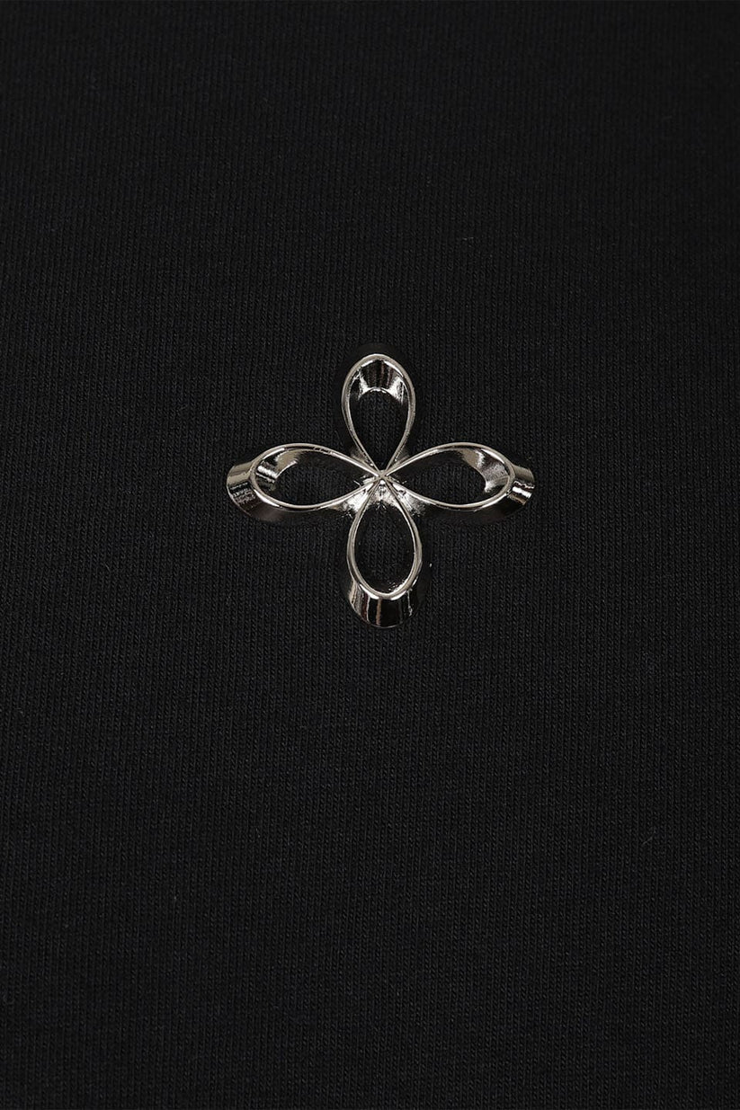 Unbalance Metal Clover Logo Slim T-Shirts