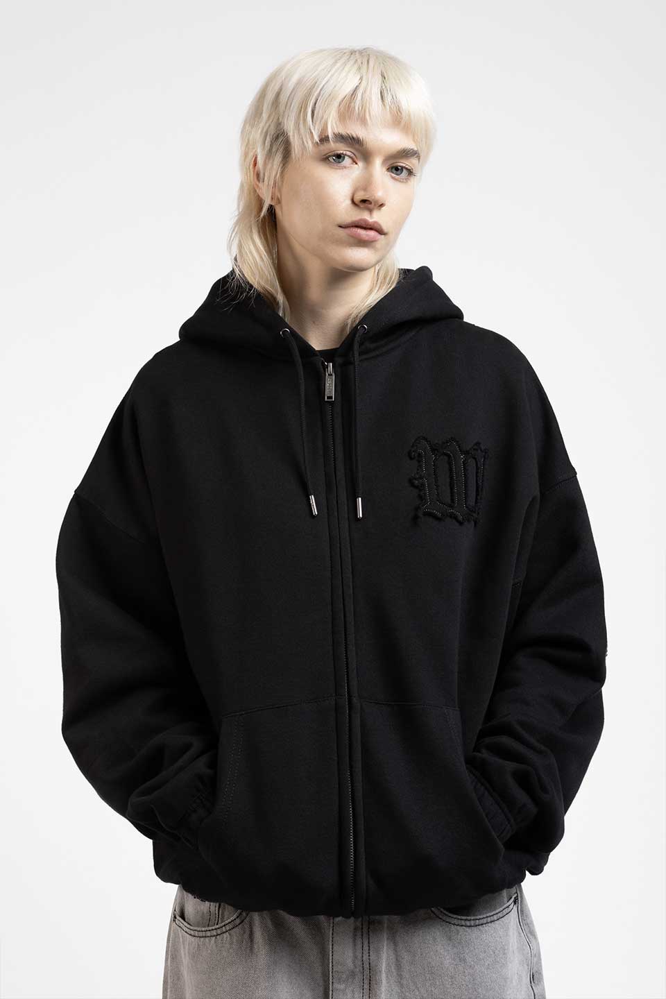 Kingdom Curve Destroy Boxy Zip Hoodie