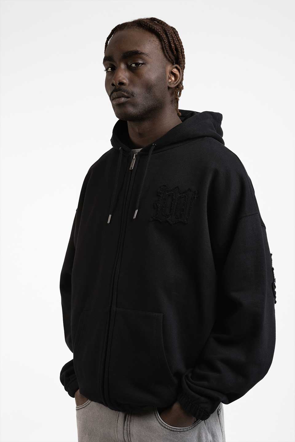 Kingdom Curve Destroy Boxy Zip Hoodie