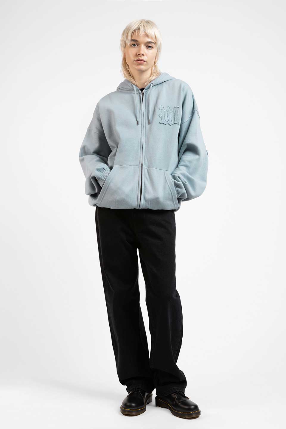 Kingdom Curve Destroy Boxy Zip Hoodie