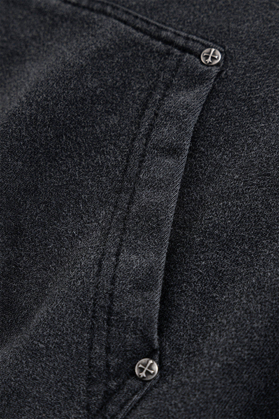 Dagger Leather Patch Zip Hoodie