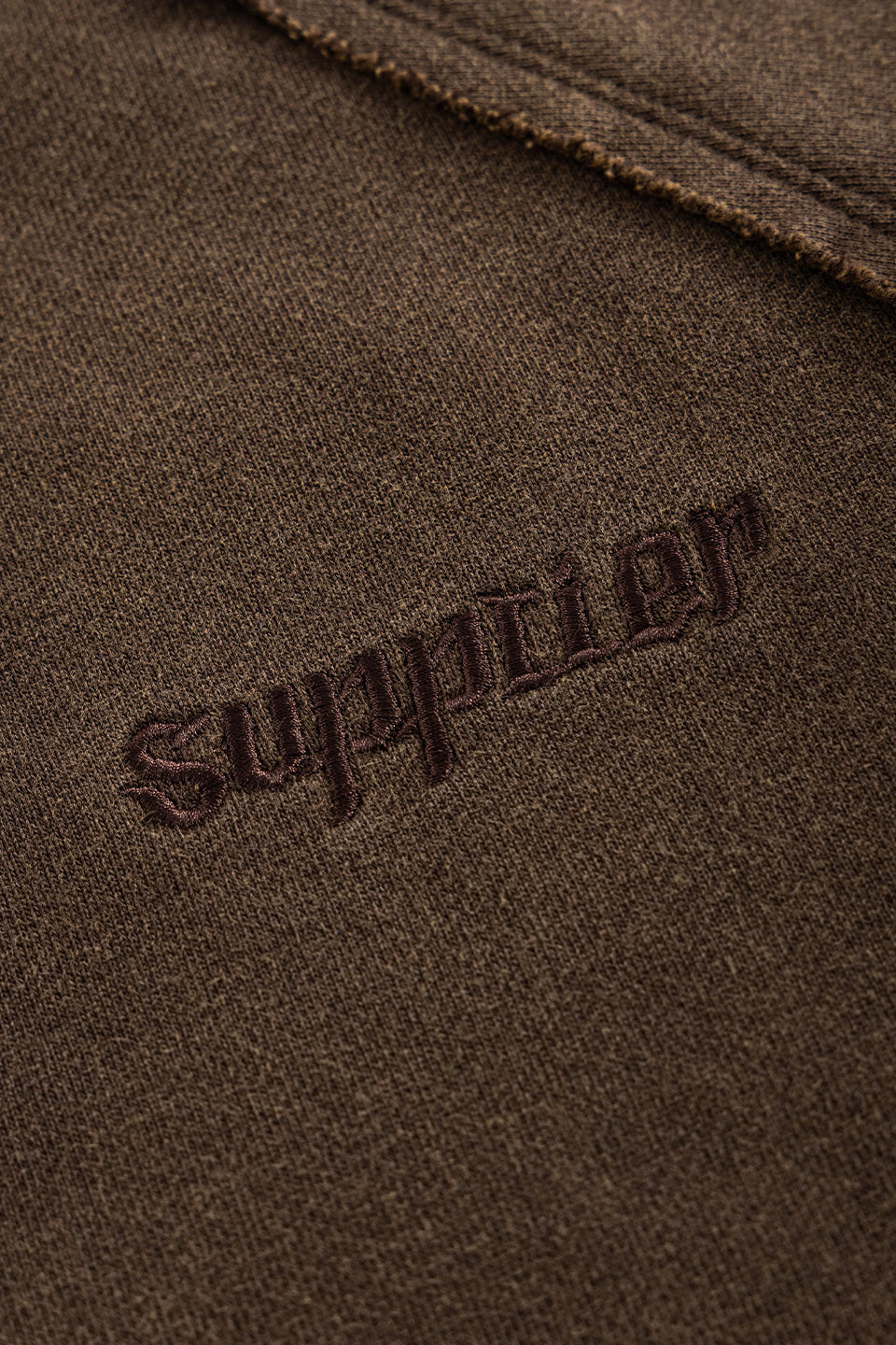 Dagger Leather Patch Zip Hoodie