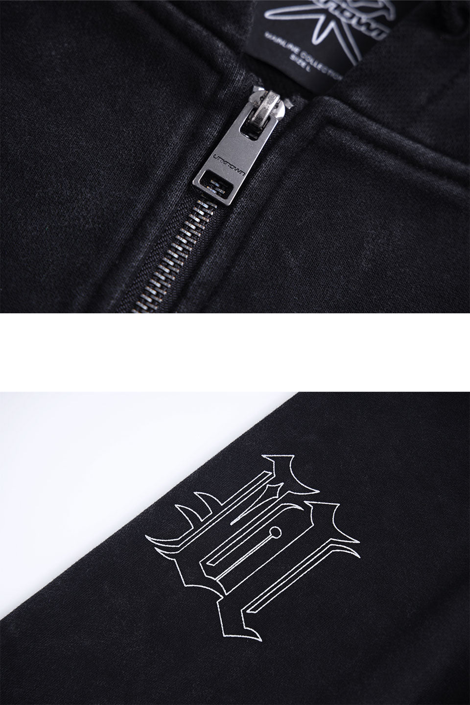 Dagger Graphic washed hoodie