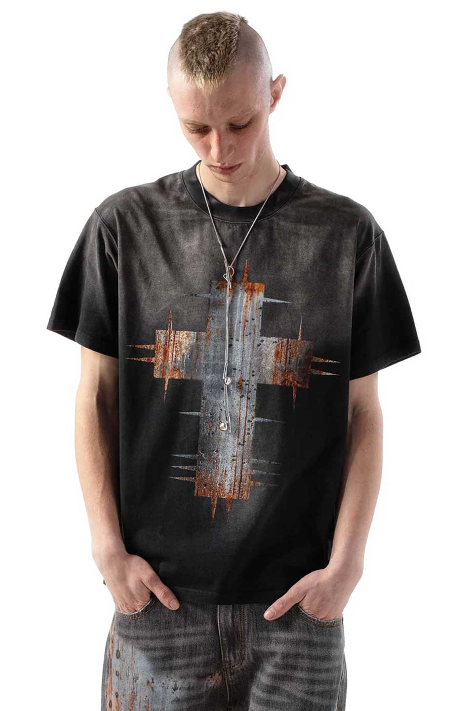 Black Rust Cross T-Shirt