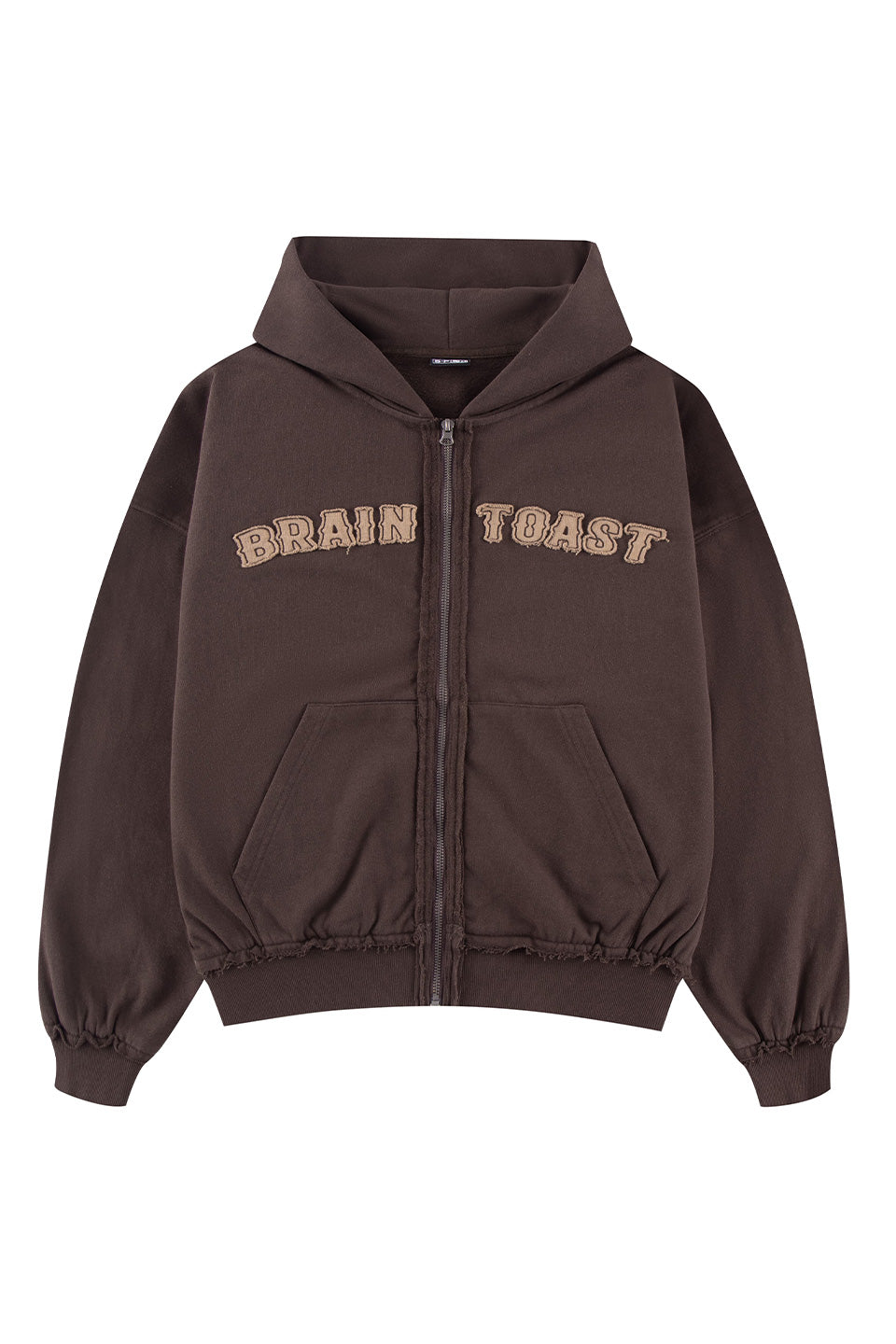 Brain Toast Vintage Wash Zip Hoodie
