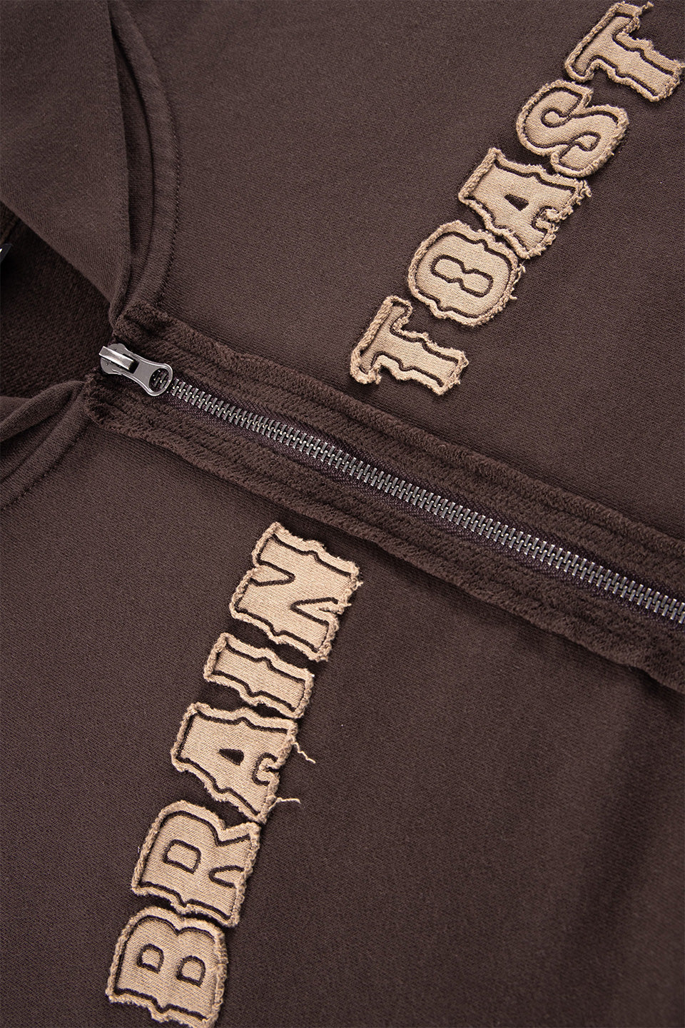 Brain Toast Vintage Wash Zip Hoodie