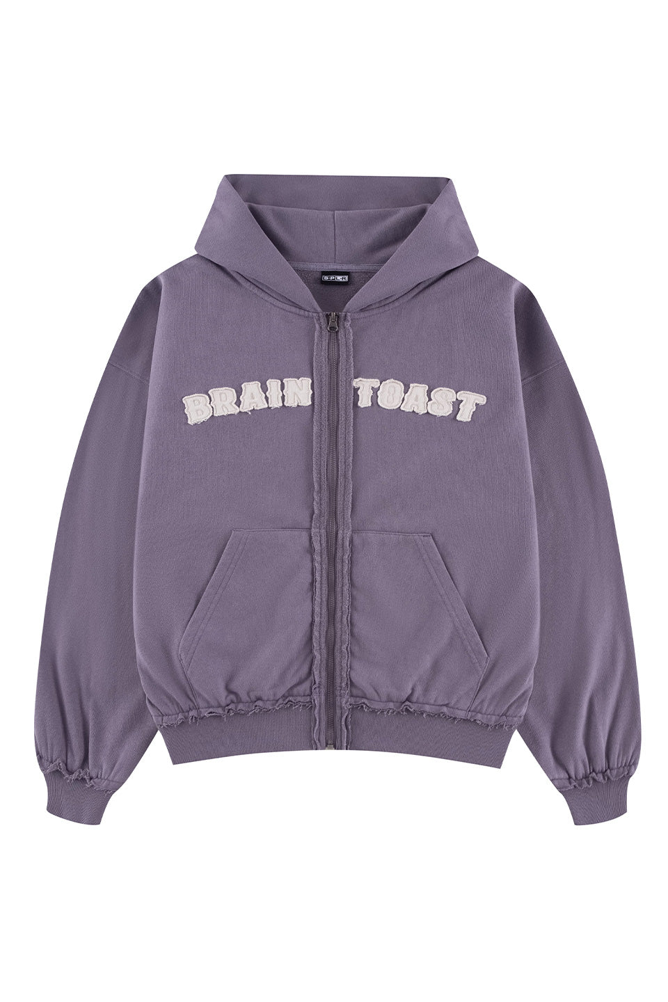 Brain Toast Vintage Wash Zip Hoodie