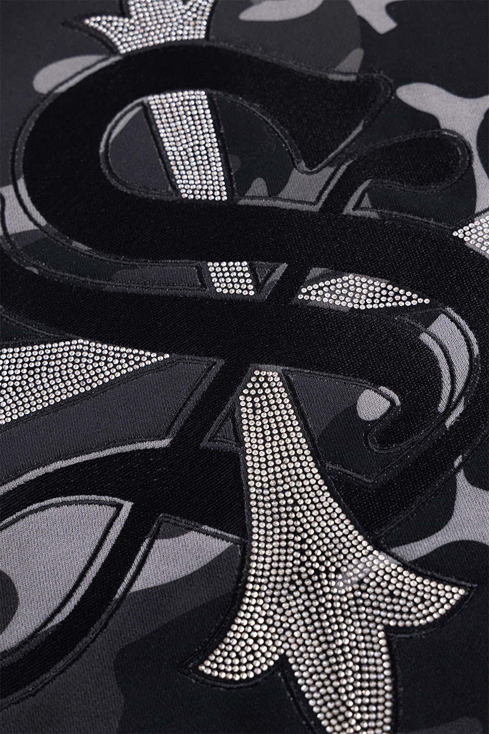 Camouflage Faux Fur Cross Zip Hoodie