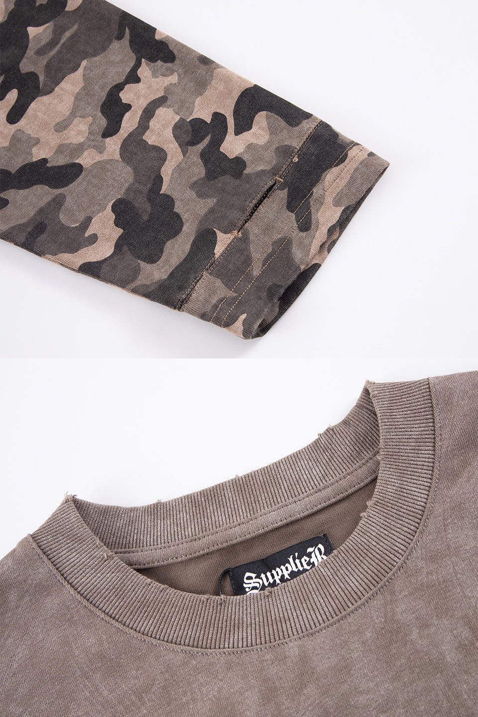 【予約商品】Camouflage Layered Long Sleeve Tee【8月下旬お届け】