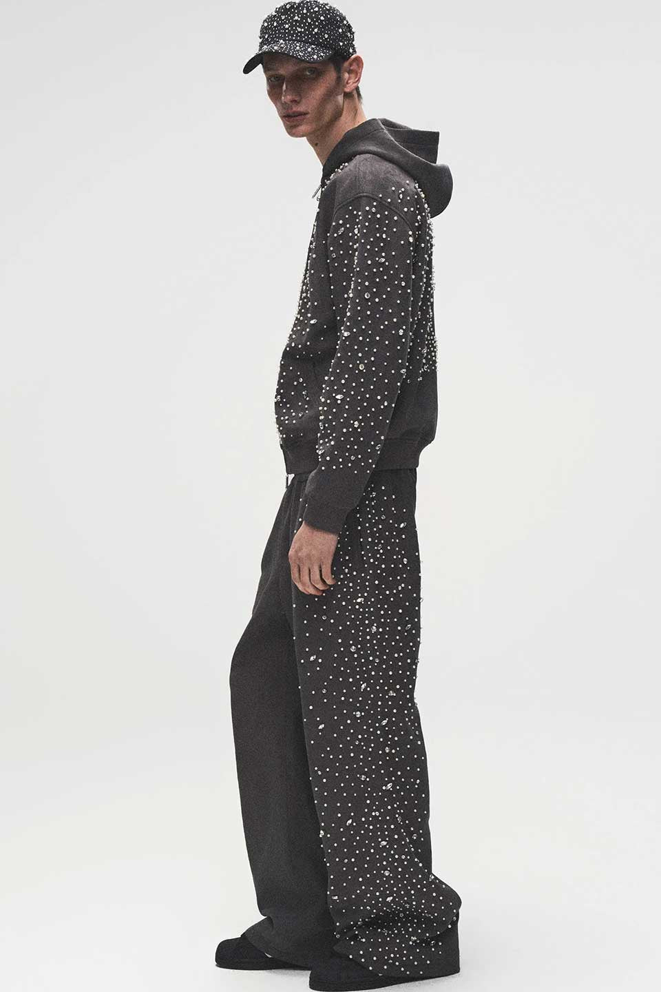 Cashew Flower Texturepearl Sweat Pants