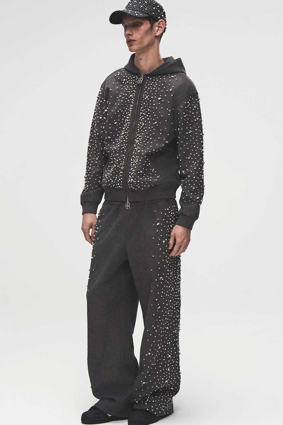 Cashew Flower Texturepearl Sweat Pants