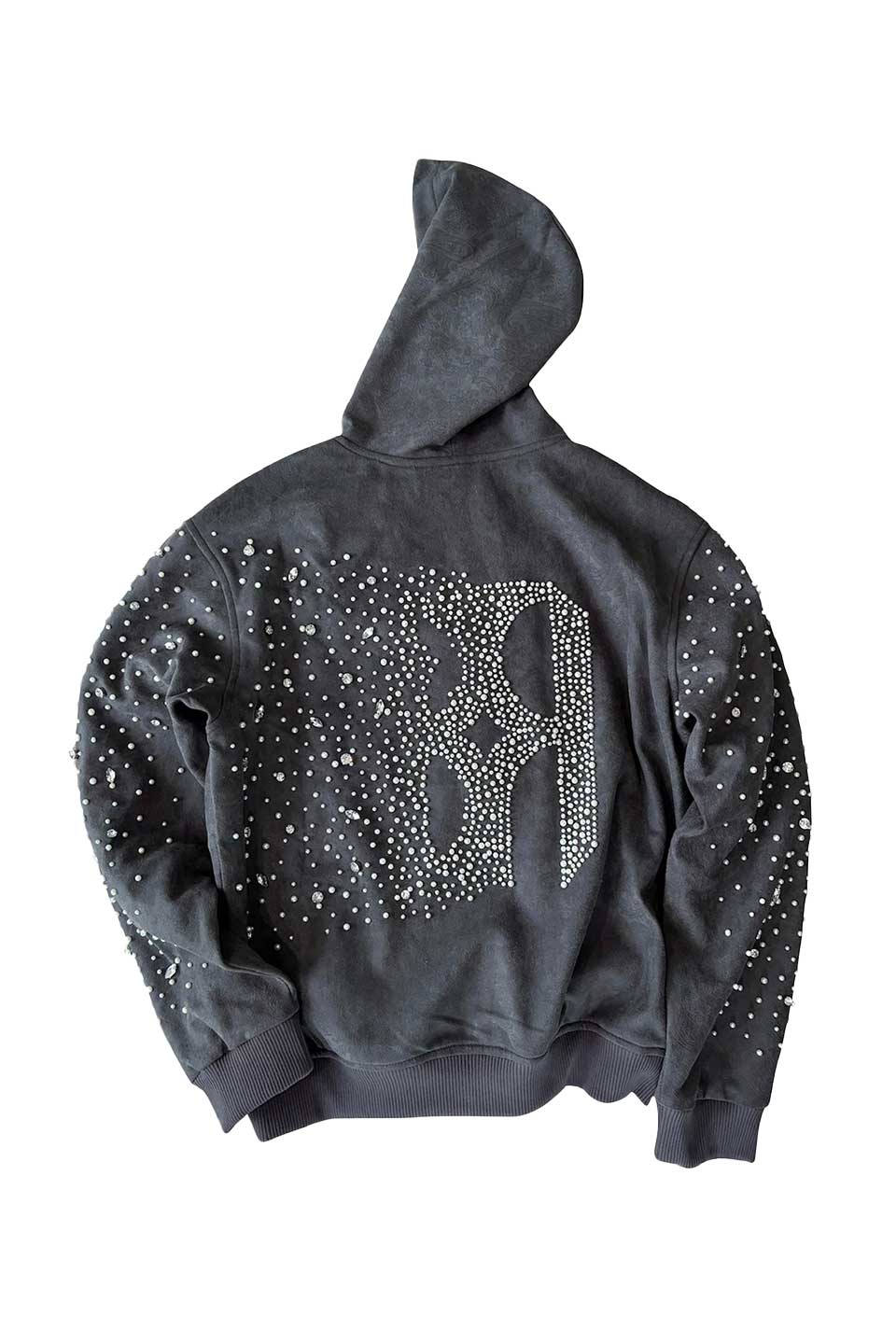 Cashew Flower Texturepearl Zipper Hoodie