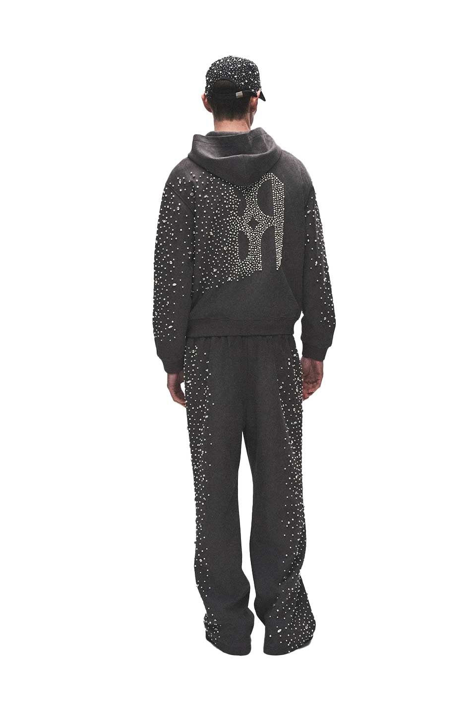 Cashew Flower Texturepearl Zipper Hoodie