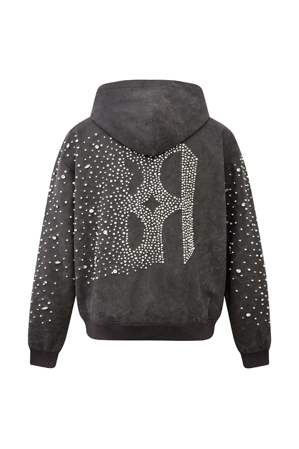 Cashew Flower Texturepearl Zipper Hoodie
