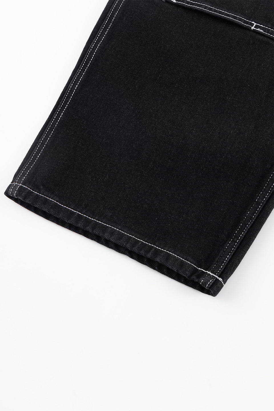 Contrast Stitch Double Knee Denim Pants