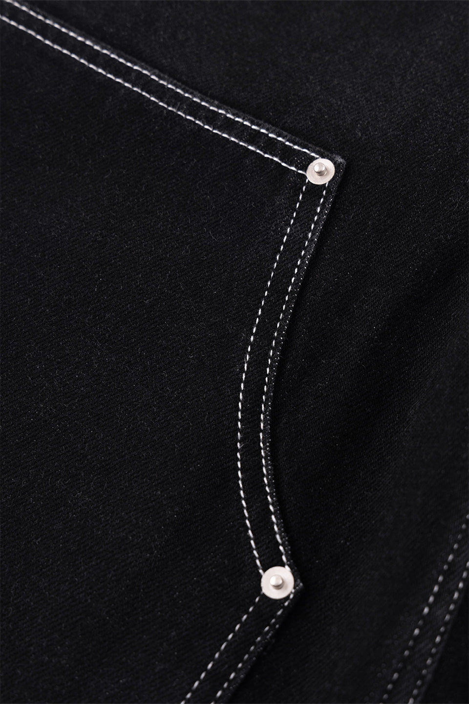 Contrast Stitch Double Knee Denim Pants
