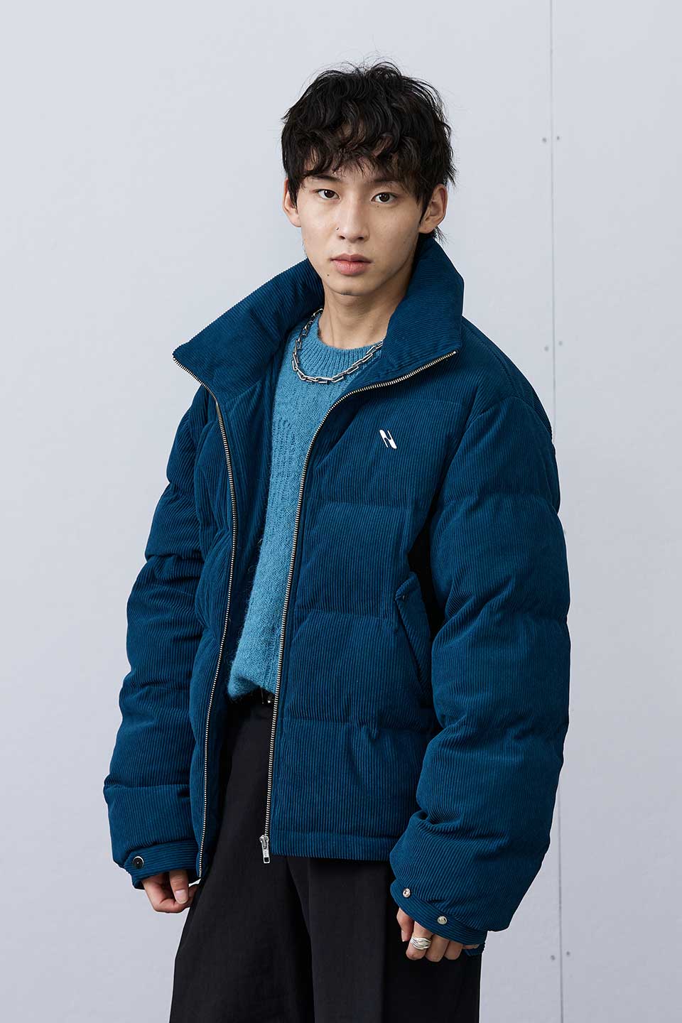 Corduroy Patchwork Down Jacket