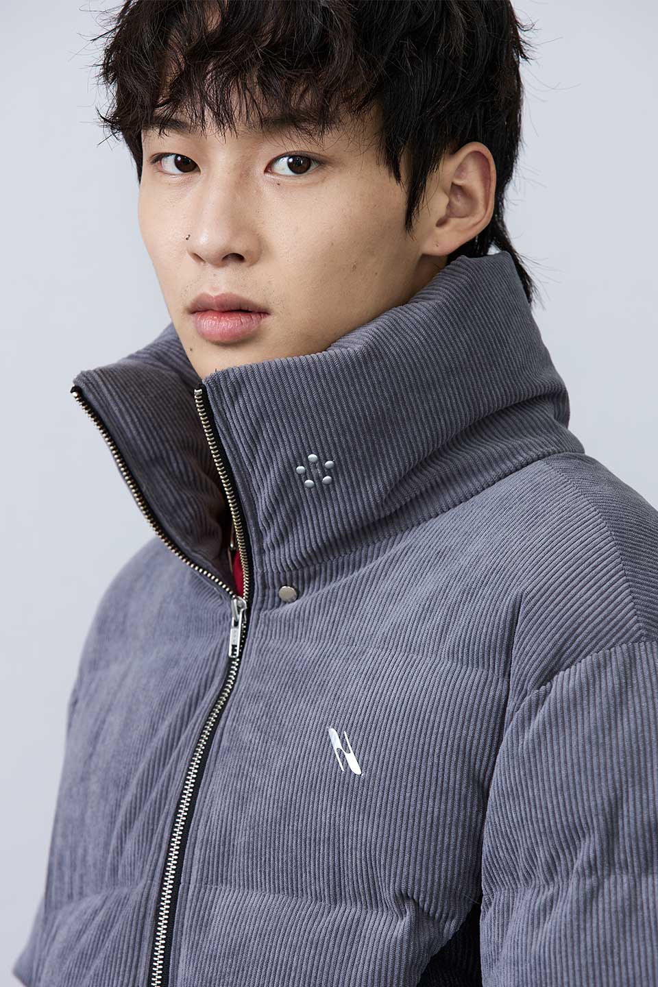 Corduroy Patchwork Down Jacket