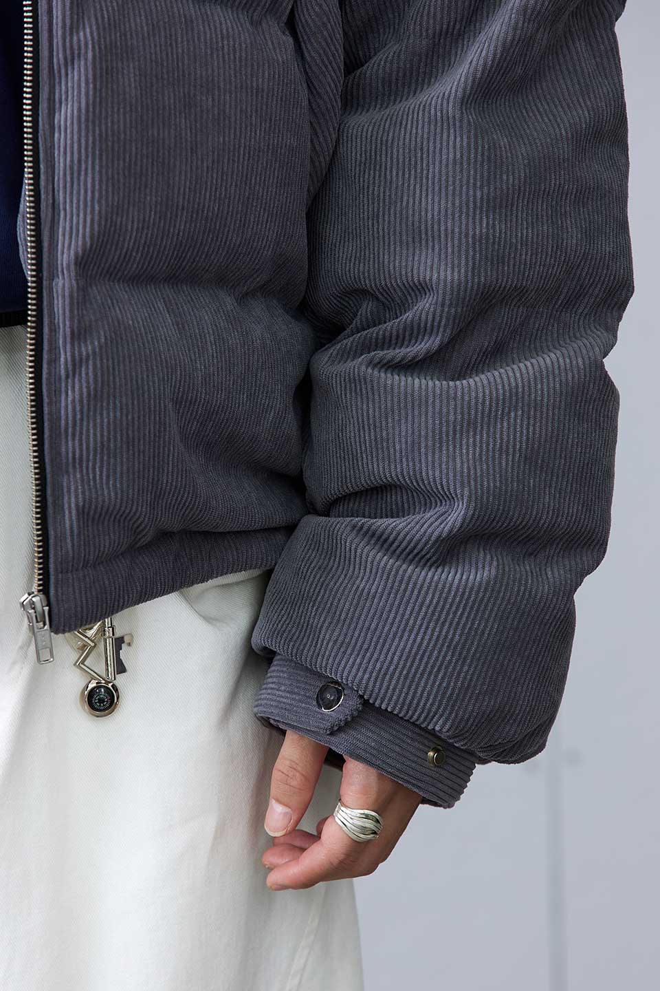 Corduroy Patchwork Down Jacket